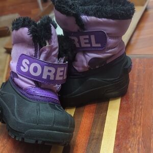 Sorel Kids Purple and Black Winter Boots
